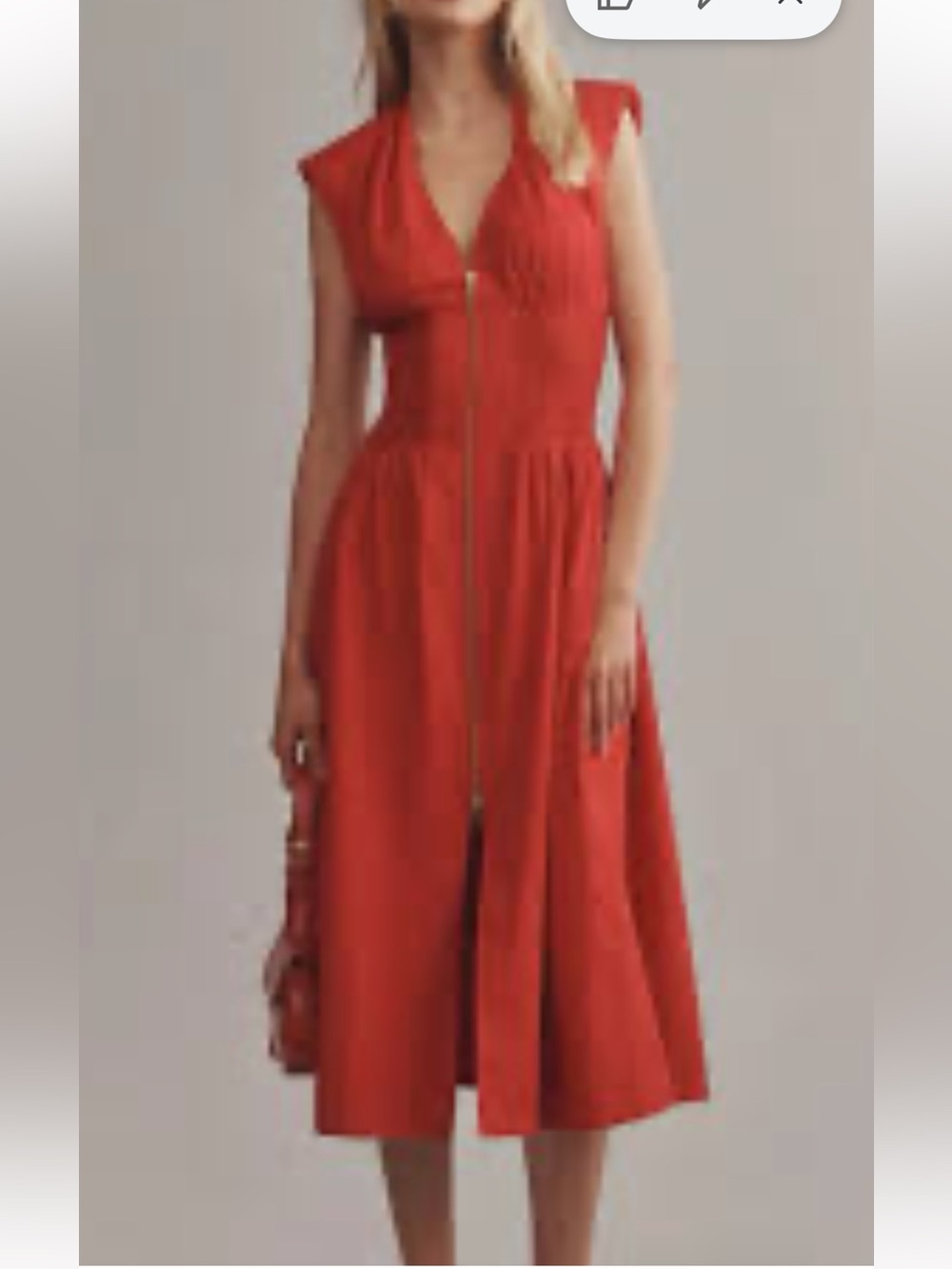 Anthropologie Red Sleeveless Tommie Dress
